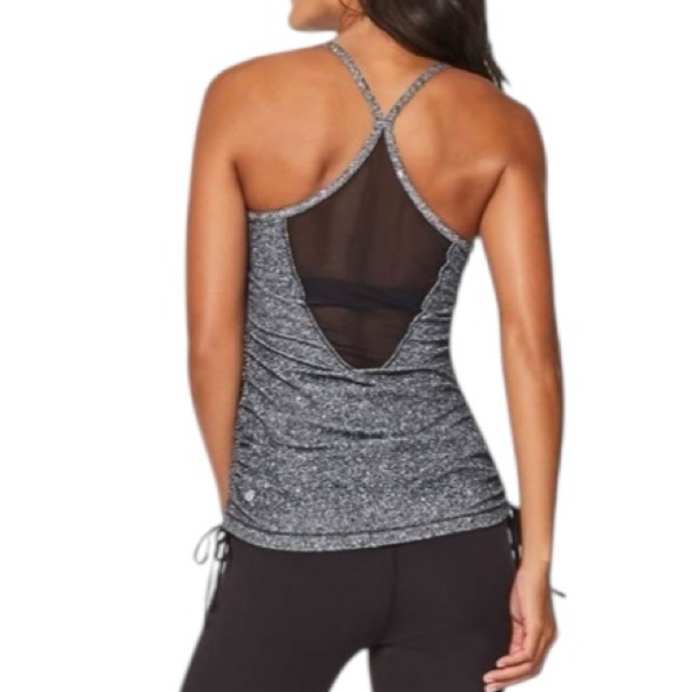 LULULEMON Full Freedom Tank Top Black White Yoga Tank Size 6